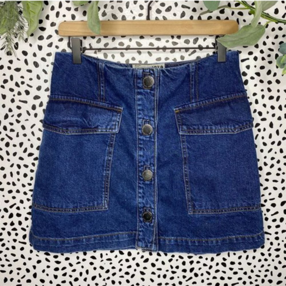 Topshop Moto Denim Skirt